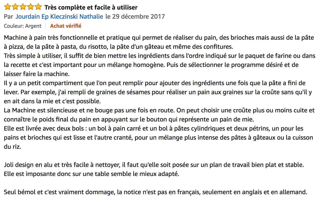 commentaire Klarstein Brotilde