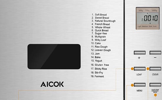 programmes Aicok MBF-013